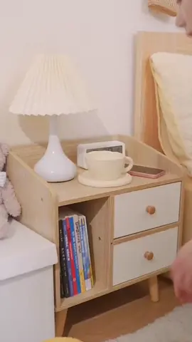 Sign na ito para bumili ka ng bedside table!!🛒 Simple compact bedside table  #bedsidetable #fyp #foryou #teamputi #teamkahoy #bedsidedrawer #foryoupage #homedecor 