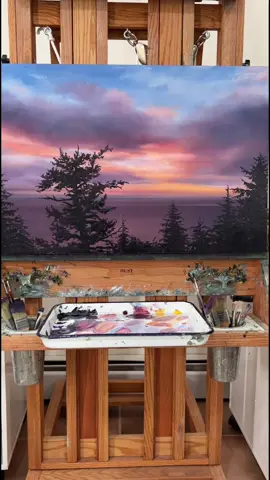 Indeed they are. This painting has already been purchased by a wonderful Collector however I have a brand new Collection of Original Oil Paintings that will be released in a few short weeks to members of my mailing list. You can sign up through the link in my bio if you’re interested! #foryou #foryoupage #pnw #pnwonderland #fyp #oilpainting #folkscenery #beautifulbc #westcoast #sunset #sunrise 
