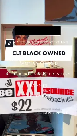 Cheryse Terry is the keeper of all things dope and Archive CLT is certainly one of them. @Archive clt  Founded and owned by Cheryse, Archive evokes many emotions. While Archive is a Black culture shop and historic west end gathering place, crossing its threshold brings about a sense of belonging, nostalgia, remembrance and appreciation. Here you can find the amazing Foxy Brown Latte; a full range of rap snacks; merchandise; and ephemera (think old Jet and Ebony magazines!).  For this National Black Business month (and every month), be sure to stop by! 📍 2023 Beatties Ford Rd Suite D, Charlotte, NC 28216 #cltcoffee #coffeeshop #coffeeaddict #ephemera #jetmagazine #ebonymagazine #westend #cltwestend #historicwestend #clthistory #blackowned #femaleowned #cltblk #blkclt #blackbusinessmonth #nationalblackbusinessmonth 