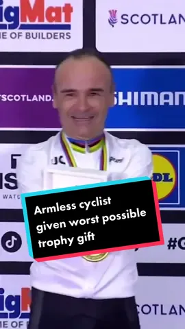 Not the most well-thought gift 🤦 #cycling #disabilitytiktok #paralympics #disabilityawareness #fail 
