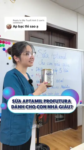 Replying to @Mẹ Tuyết Anh 2 con Aptamil Profutura của Úc hot hòn họt #olivepharma #olivepharmamevabe #tresosinh #embe #kienthucchamcon #suacongthuc #suacongthucchobe #aptamil #fyp 