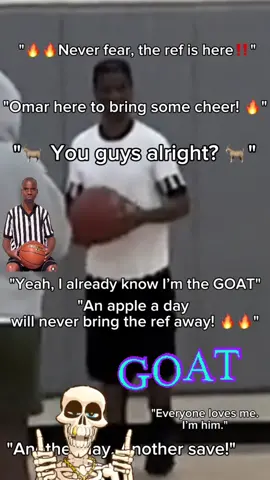OMAR THE REF IS ALIVE! I AM NOT MAKING FUN OF HIM TIKTOK DONT DELETE MY ACCOUNT! OMAR THE GOAT | NOT A JOKE TIKTOK. BEST REF I KNOW‼️‼️ #Goat #omar #fyp #creamernation #basketball #tiktok #skeleton #donpollo #villager #Minecraft #freddyfazbowtie #markiplier #viral #youladiesalright #ref #greatestofalltime #ai #aicover 