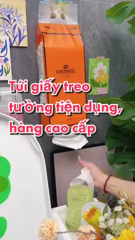 Túi giấy treo tường siêu tiện lợi Cheerfull hàng nội địa Trung cao cấp, có tặng kèm móc treo #tuigiaytreotuong #tuigiayvesinhtreotuong #tuigiayrutdanang #tuigiaycheerful #giadungtienich 