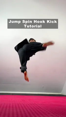 Jump Spin Hook Kick Tutorial 🥋🌪️ #taekwondo #tkd #martialarts #hookkick #jumpkick 