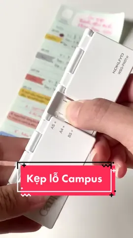 GHIM ĐỤC LỖ GIẤY CAMPUS XINH XINH ⭐️ Văn phòng phẩm thông minh lun là một trong những mặt hàng hot nhất bên tui, lần này là em ghim đục lỗ giấy siu tiện lợi này đây! Bé nào mún tiết kiệm, hông cần mua refill giấy bên ngoài mà mún tự đục lỗ thì em này là chân ái nhoaa 😎  Em đục lỗ này được thiết kế cho đa dạng size giấy từ A5, A4 đến B5. Đặc biệt, bé nào đã mua binder series Kokuyo x Tyakasha thì phải mua liền đục lỗ cho tuiii, vì ẻm và binder sinh ra là dành cho nhau á! Phần trên đục 5 lỗ, dưới 3 lỗ trùng khớp binder đó nạ 😚 Giá hạt dẻ, tiện lợi mà nhỏ nhắn xinh xinh, mời các bé chốt đơn 🐇 —— 📌 Tầng 2, số 8 Nguyễn Chế Nghĩa, Hàng Bài, Hoàn Kiếm, Hà Nội. ☎️0986664965 #Arttherapy #BulletJournal #journal #junkjournal #artjournal #washitape #sticker #handmade #stationery #stationeryhaul 