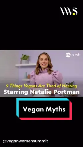 Natalie Portman dispels vegan myths.  #veganmyths #veganproblems #veganliving #veganbeginners #veganquestions 