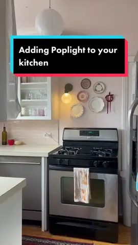 Cozy kitchen lighting is here 😊  Poplight makes it easy to add wall lighting whereever you need it 💕  Head to thepoplight.com to learn more 🔗