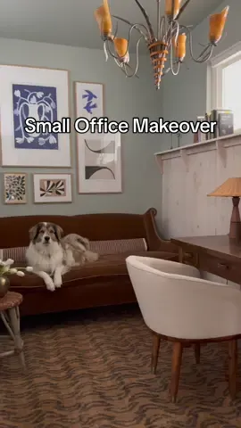 Spent last weekend making over this small office space! Paint really does make the biggest impact (tip: paint the ceiling for a high impact change) #DIY #office #wfh #interiordesign #officemakeover 