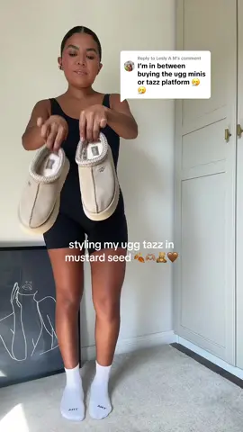 Replying to @Lesly A M Day 2 of posting cozy Ugg outfit inspo until fall 🍂🫶🏽🧸🤎 Styling my Ugg Tazz in Mustard Seed ✨ #cozyoutfits #uggs #uggtazz #mustardseedugg #prefalloutfits #fallfashion #falltrends #howtostyle #platformuggs #cozyoutfits #falloutfitinspo #zara #zarasweater #zarafall 