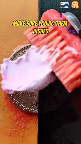 154 years of dirt removed #iconiccoins #satisfying #asmr #uruguay 