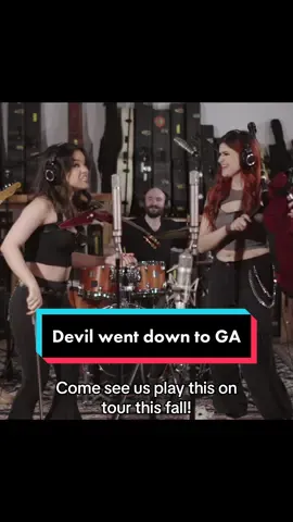 We did this instead of cursing 😂Tickets are going FAST for the Mia x Ally fall tour! #devilwentdowntogeorgia #miaxally #charliedaniels #electricviolin #bagpipes 