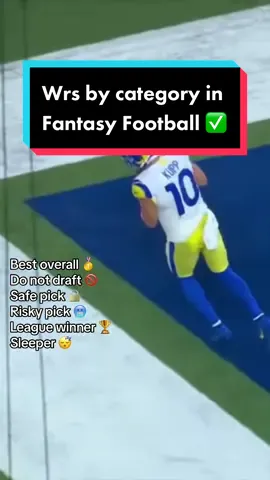 Best Wide Receivers in Fantasy Football ✅ Worst Wide Receivers in Fantasy Football 🥶 #fantasyfootball #football #fypシ #fyp 