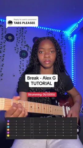 Replying to @sam Full version on my youtube channel | Tabs from @Fret Zealot #beccasmelodies #guitartutorial #alexg #breakaleg #guitartabs #guitarchords #fretzealot #fyp 
