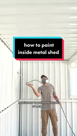 how to paint a metal shed #renovation #shedrenovation #DIY