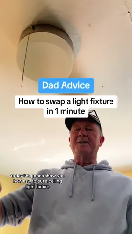 Easier than you thought huh? A few things to keep in mind: • Electricity is turned off in your electrical panel, NOT a light switch, and you should always double and triple check it is off • This is swapping the exact same light fixture (the old one had fried it’s wires, likely because it was being yanked on too hard) so that’s why I didn’t have to change the hardware  • The hardest part is keeping your arms up for a long time 🥵 go easy on yourself. We all have to learn by going slow • I’m just a Dad, of course, and this is how I do it. It’s not professional advice  Love, Dad #HowToChangeALightFixture 