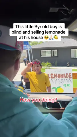 We’re gonna help Grayson with his lemonade stand y’all 🥺❤️🍋 Friday 18th @5:30pm. 5856 Adams Blvd, Culver City!!!! Link in my bio to support Graysons fundraiser to “see” the world 🙏🏻❤️ #fypp #lemonadestand #blind #viral 