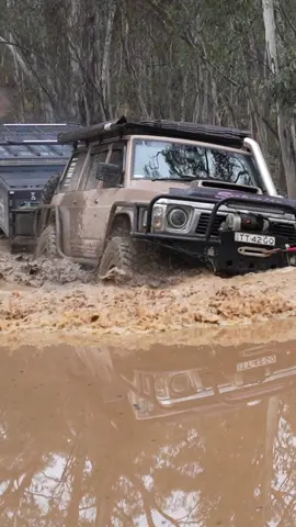 The GQ & OP2 plowing through a muddy Pinnacle FT 🔥 #patrol #nissanpatrol 