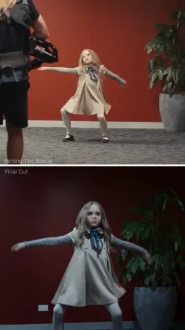 #M3GAN Dance Move.. . #behindthescenes #megan2023 #m3ganmovie #horrormovie #robot #thriller #robotdance #filmcon 