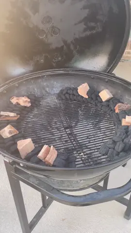 Double Snake on the 37” Ranch Kettle 🪵🐍🔥#webergrills #grilltok #grilling #charcoalgrill #snakemethod #lownslo 🎥: @weber_ninja 