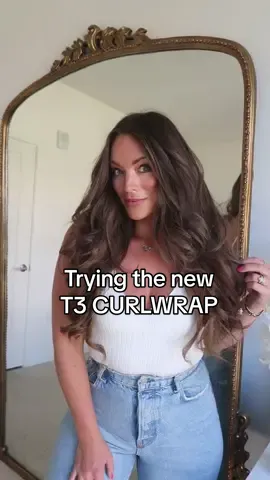Trying the bew T3 Curlwrap automatic iron✨ Hair curls with a push of a button💗 T3Hair  #T3CurlWrap  #automaticcurlingiron #curlinghairtutorial 