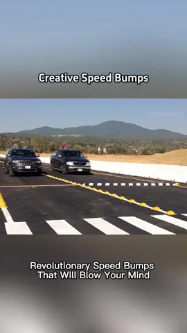 The world's most creative speed bumps, Sweden's shark teeth specialize in cars traveling against traffic, Spain's liquid speed bumps are full of technology!  #SpeedBumps #car #highway #road #freeway #expressway #FYP 