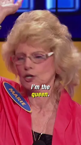 Who runs this show?? 😂👑😂 #SteveHarvey meets Queen Marie! #FamilyFeud