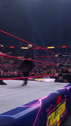 #DarbyAllin landing his skateboard on the spine of TNT Champ #Luchasaurus during #AEWCollision ! #aew #allelitewrestling #prowrestling #tntchampionship #christiancage 