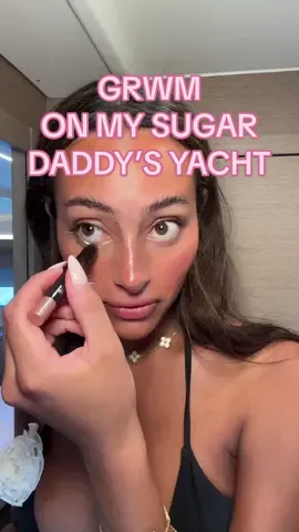 #grwm lets get ready on my sugar daddy’s yacht 💗😌 the way i have so much sunscreen on under the makeup 😭 #MakeupRoutine #makeupgrwm #makeuptutorial #easymakeuptutorial 