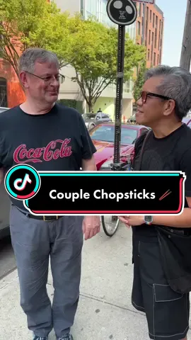 Couple Chopsticks 🥢 #meetcute #howcouplesmeet #Love #nyc #relationshipadvice #streetinterview #foryou #foryoupage #fyp 