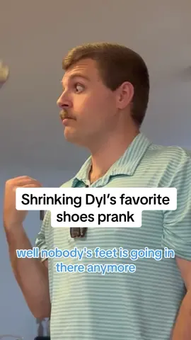When he realizes 🤣 #shelbanddyl #husbandreacts #shoes #prank #couples #relationships 