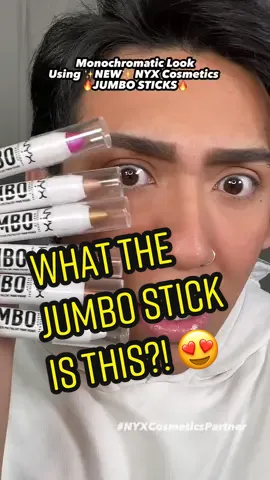 #NYXCosmeticsPartner @NYX Cosmetics The EASIEST look using these beautiful Jumbo Sticks 😍✨ #makeup #beauty #jumbosticks #monochromaticmakeup #nyxcosmeticsfam