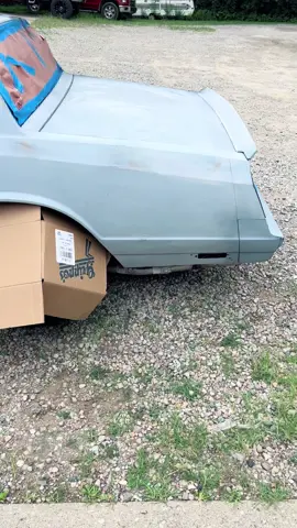 Spray painting a car! Not too many people do this probably for a reason. #projectcar #spraypaint #neighbors #badneighbors #montecarloss #chevy #carshow #car #cars #gearhead #garage #fixit 