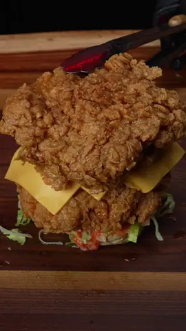 Chicken ultra Cheese Burger #tiktokfood 