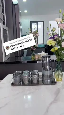 Trả lời @Khánh An Bộ bình ly uống nước #nghiendecornha #nghiennha #decorphongkhach 