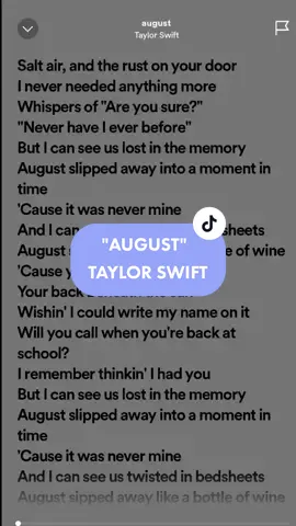 EPISODE 28 | AUGUST - TAYLOR SWIFT #lyrics #musiclyricsvideos #foryou 