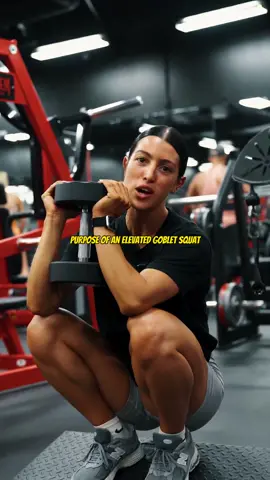 Build your quads in the gym with elevated goblet squats #legday #bodybuilding #GymTok #workout 