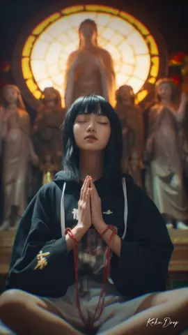 ～ 瞑想の果てに ～ 　 #midjourney #stablediffusion #ai美女 #aiart 