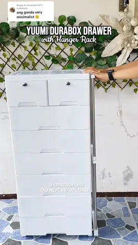 Replying to @lovelyserolf super ganda talaga neto may sampayan ng kasama #durabox #duraboxdrawer #hangingclothesrack #tiktokmademebuyit #whitecabinet #aesthetic #durabox 