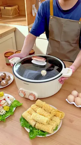 Nồi lẩu uyên ương #nôilaudnang #giadungthongminh #decorbep #noilaudien 