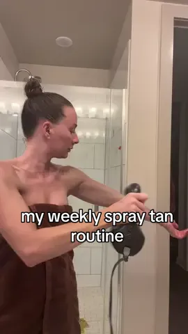 my weekly spray tan routine using mine tan spray machine and their dark ash solution ☀️☀️#spraytan #selftan #selftanner 