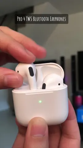 Pro 4 TWS Bluetooth Earphones #pro4 #pro4earphone #tws #bluetoothearphone #wirelessearphone #earphones 