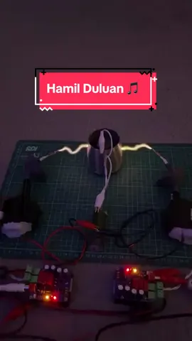 Listrik bisa dangdutan? yang bener aja #hamilduluan #tutywibowo #flyback #highvoltage #tegangantinggi #teslacoil #teslacoilspeaker #teslacoils #teslacoilmusic #fyp #fypシ 
