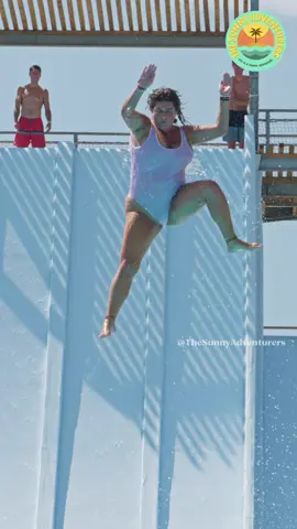 I went flying! 😱 #waterslide #waterpark #frenzy#slipnfly #slipnslide #Summer #france #french #frenzywaterpark #frenzypalace #frenzypalacewaterjump