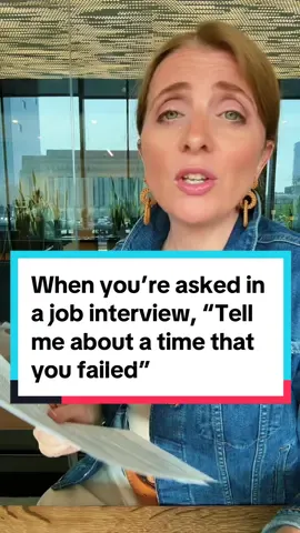 When you’re asked in an interview, tell me about a time that you failed  Don’t PANIC Take responsibility for the failure tell them what it taught you.  Interviewers don’t want to hear a sob story or hear you blame eveyone else.  #howtoanswerinterviewquestions #interviewprep #howtointerviewforajob #jobinterview 