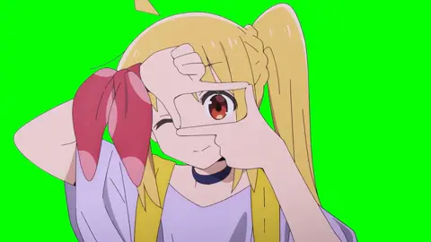 Bocchi The Rock: Nijika doing hand camera - Green Screen #Anime #bocchitherock #bocchi #hitori #greenscreen
