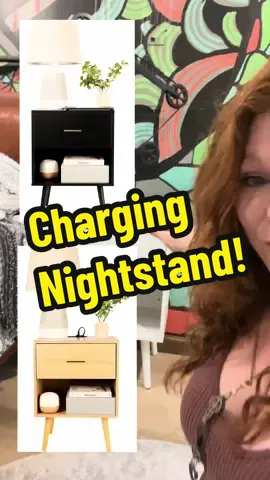 I still cant believe my sister in law designed these! I think they are super cute and i love the easy access to plug in chords! #sponsored #nightstand #amazonfind