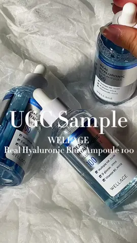 UGC Sample | Wellage Real Hyaluronic BlueAmpoule 100 💦  #Wellage #ugc #ugccreator #ugcexample #skincare #goclamdep #reviewlamdep #aetheticvideo #duongamda #ugccontentcreator #productreview 
