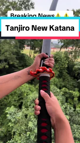 Tanjiro New Katana❤️ Wooden ⚠️ Fake Sword ⚠️  #anime #animeshop #animepokhara #weeb #otaku #pokhara 