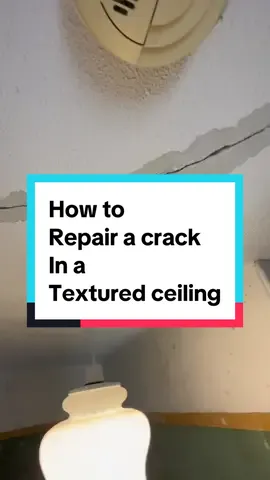 How to repair a crack on a textured ceiling #howtodecorate #diyrenovation #decoratingtips #diytutorial #toptips #homeimprovement 