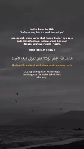 Jangan iri lagi ya. Tidak ada seorang pun yang seutuhnya baik-baik saja, kita hanya tidak tau, luka apa yang sedang berusaha mereka sembuhkan :) #muhasabahdiri #motivasihidup 